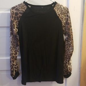 Womens small animal print blouse